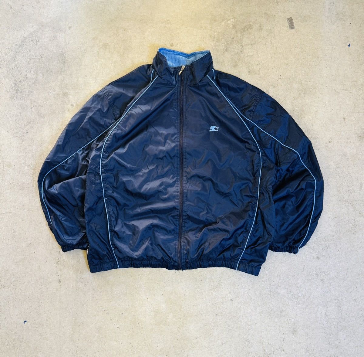 Navy Blue Starter Windbreaker Zip Up