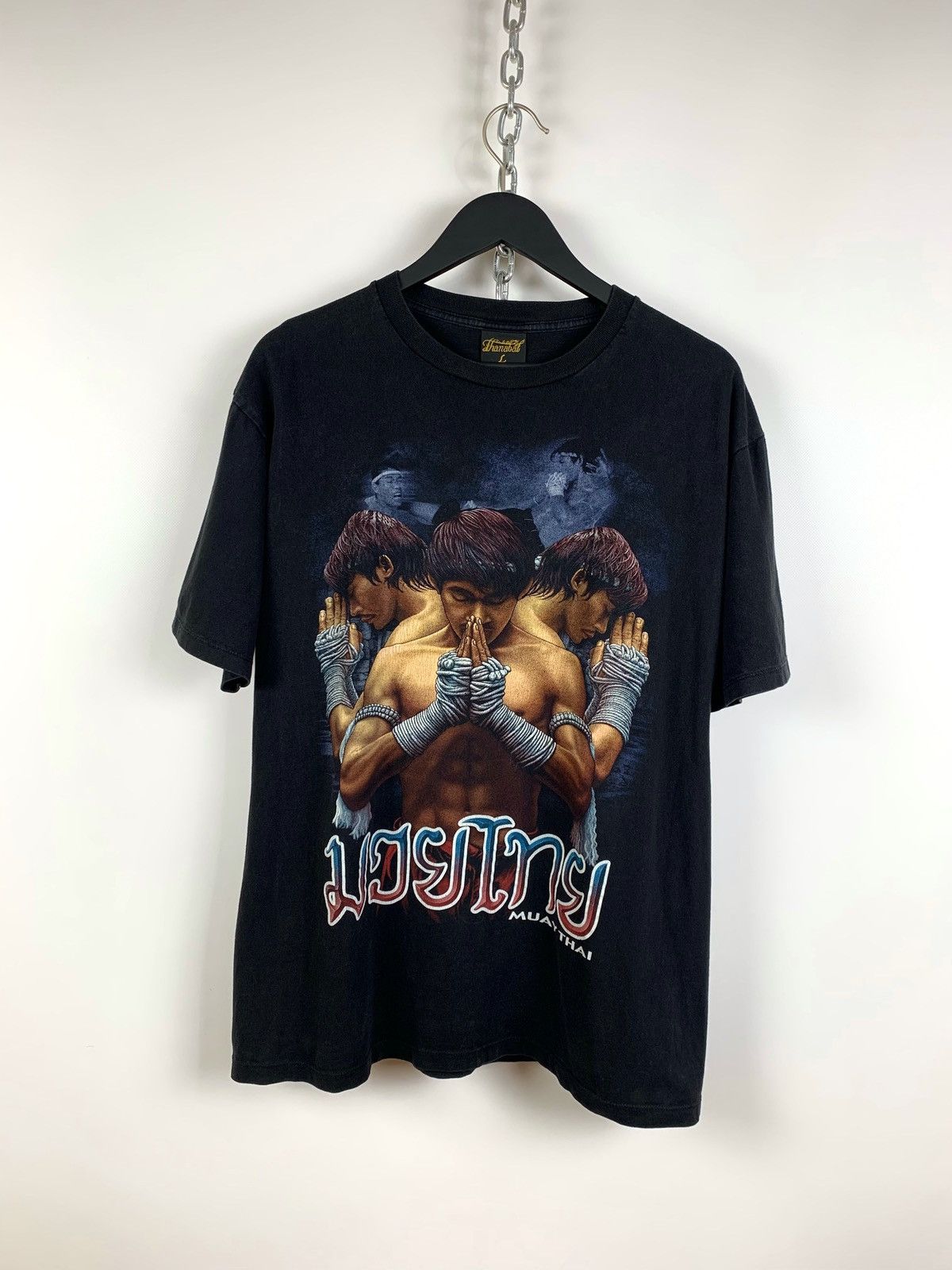 Flight Club Vintage Muay Thai Boxing Double Sided Rare T Shirt Hoodie, Sweatshirt | FlexRushtees.com