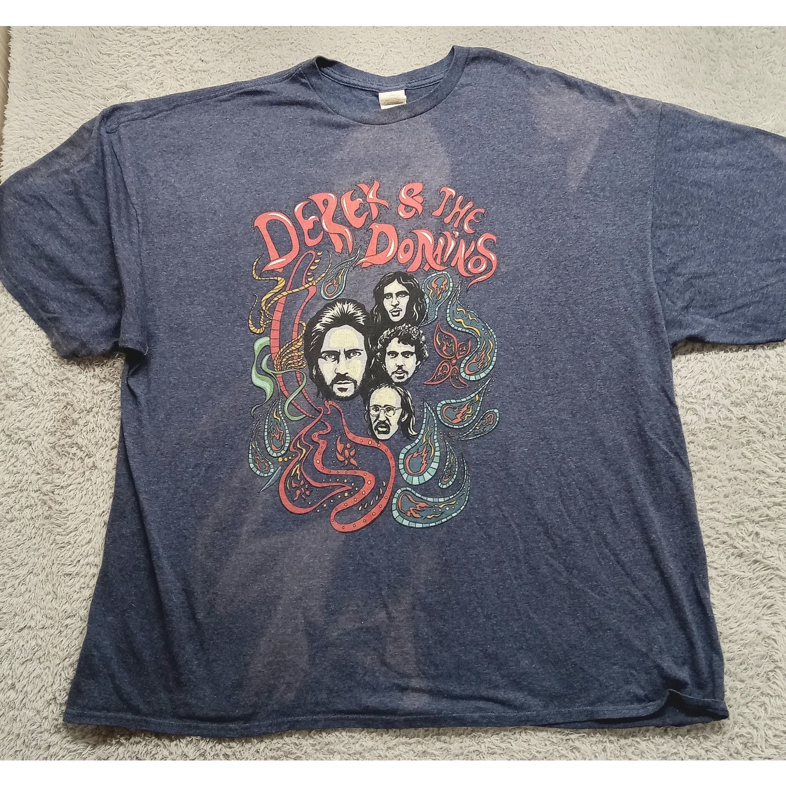Other Stories Derek The Dominos T Shirt 3xl Men S Rock Tee 70s Band Blue