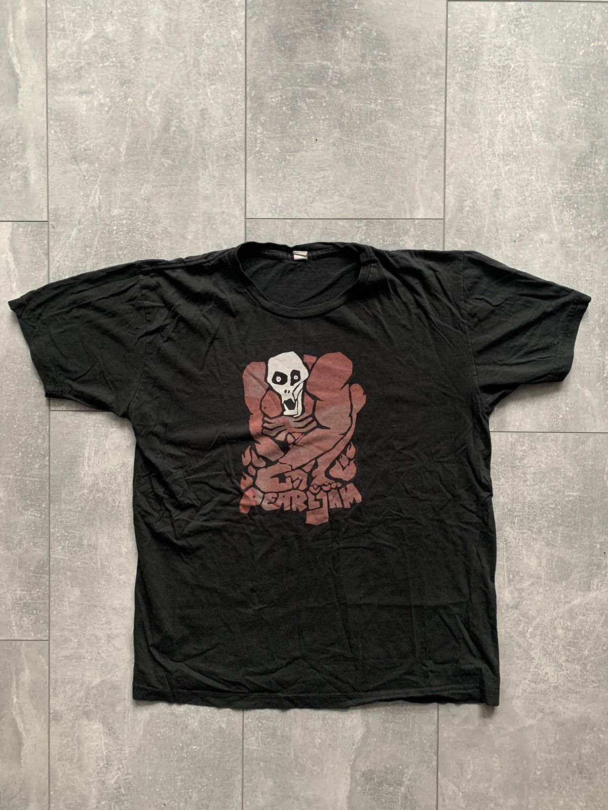Pearl Jam Vintage Scull Gorilla Black Tee Hoodie, Sweatshirt | FlexRushtees.com