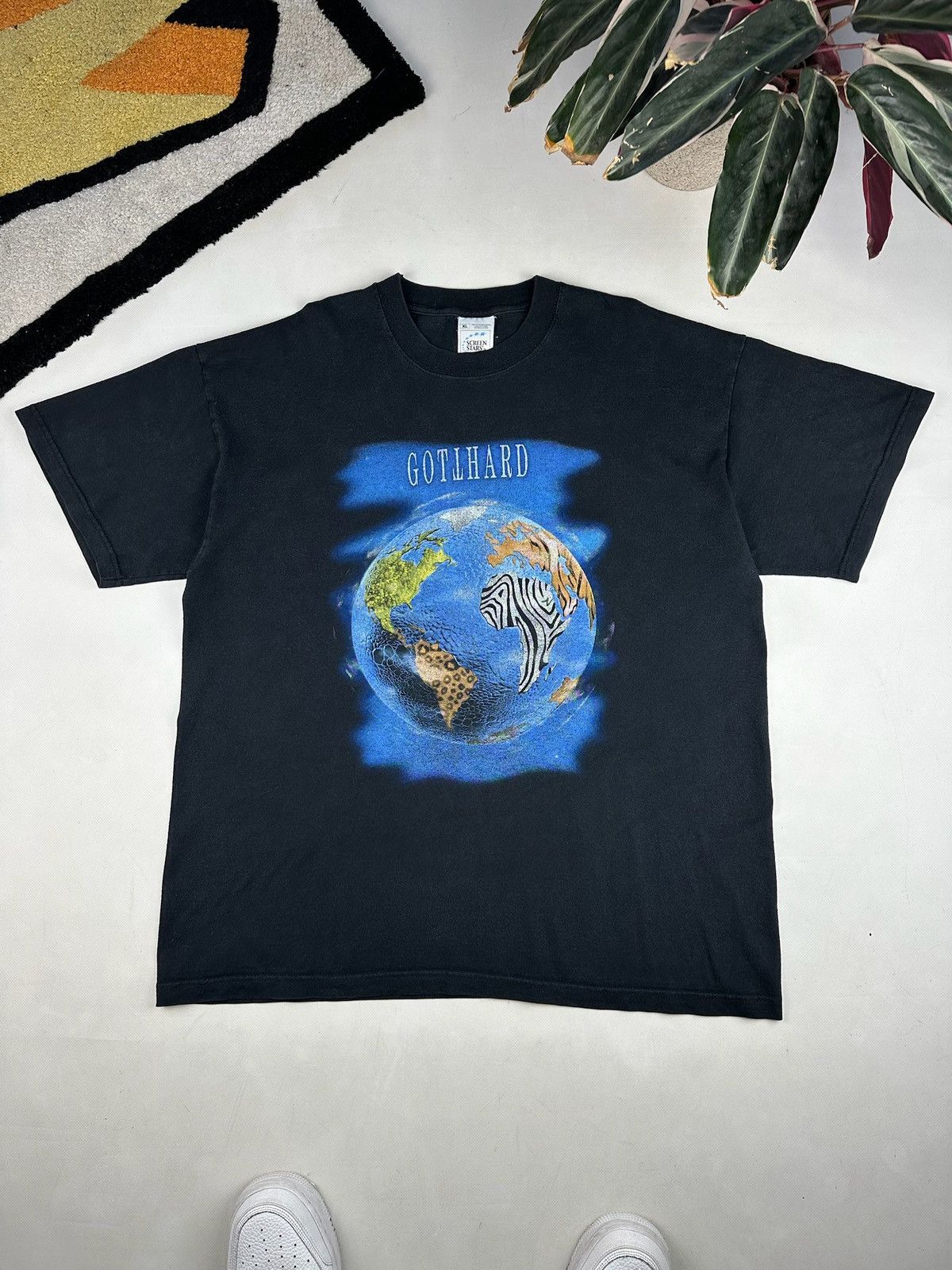 Vintage Vintave Gotthard Rock Band T Shirt Screen Stars World Peace