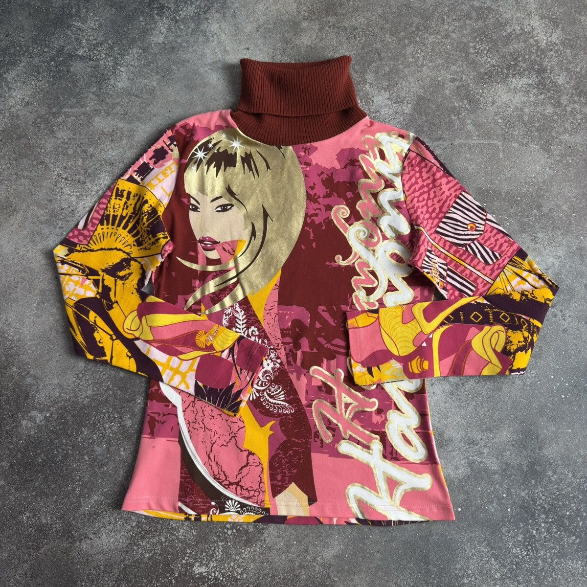 Japanese Brand Custo Barcelona Long Sleeve Top Jean Paul Gaultier Style