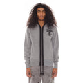 Lucky Bastard Zip Hoody in Heather Grey