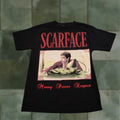 Vintage Scarface Movie T Shirt Mens Small Black Tony Montana Money Power Respect Y2k