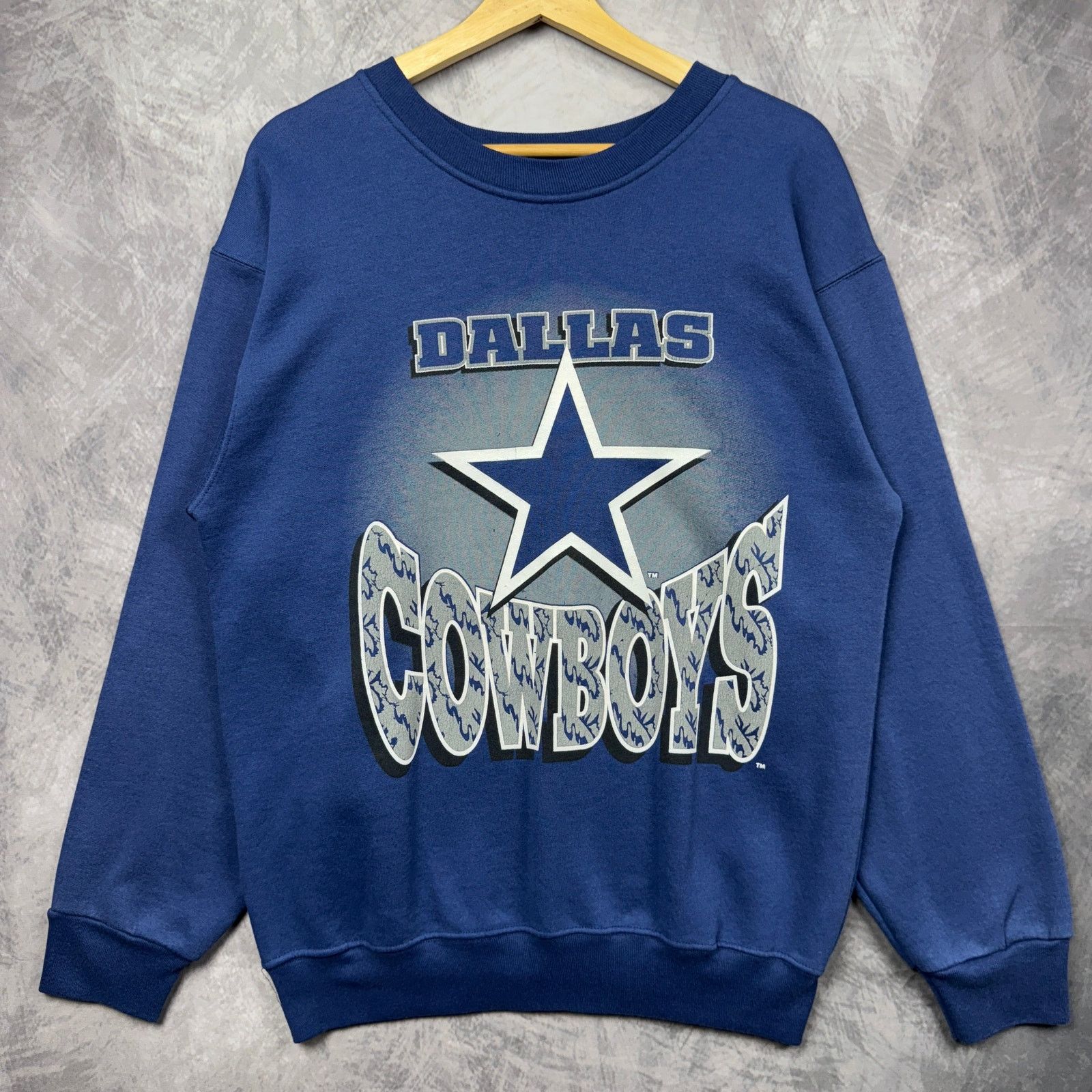 Vintage 90s Navy Blue Dallas Cowboys Graphic Sweatshirt Medium 4130 T-Shirts, Hoodie | FlexRushtees.com