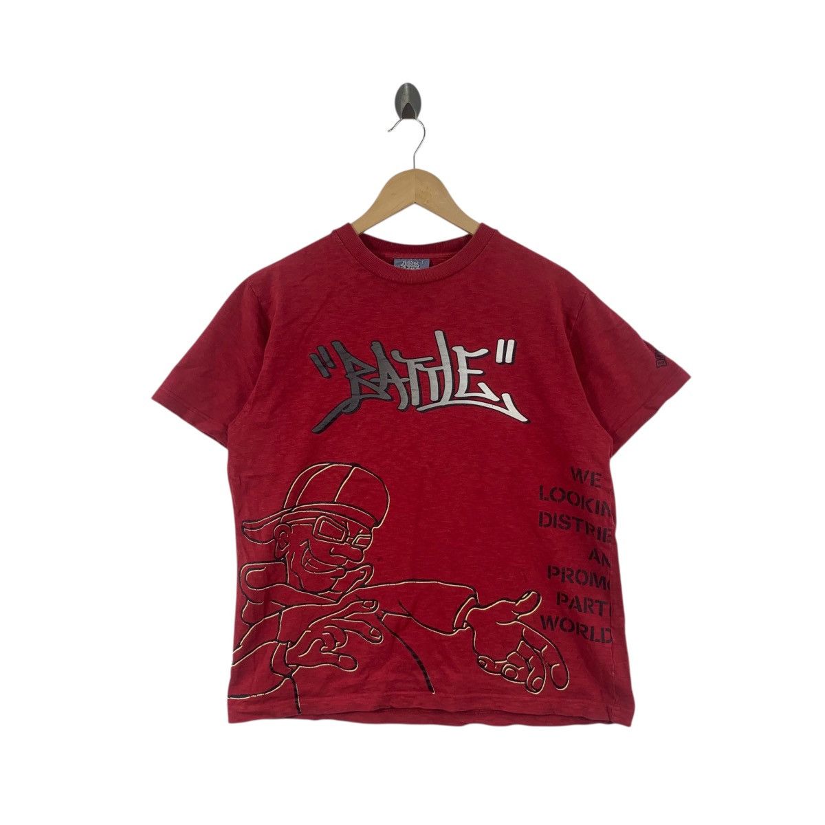 Vintage Y2k Bobby Gang Rap Battle Graffiti Tribal Tee Shirt