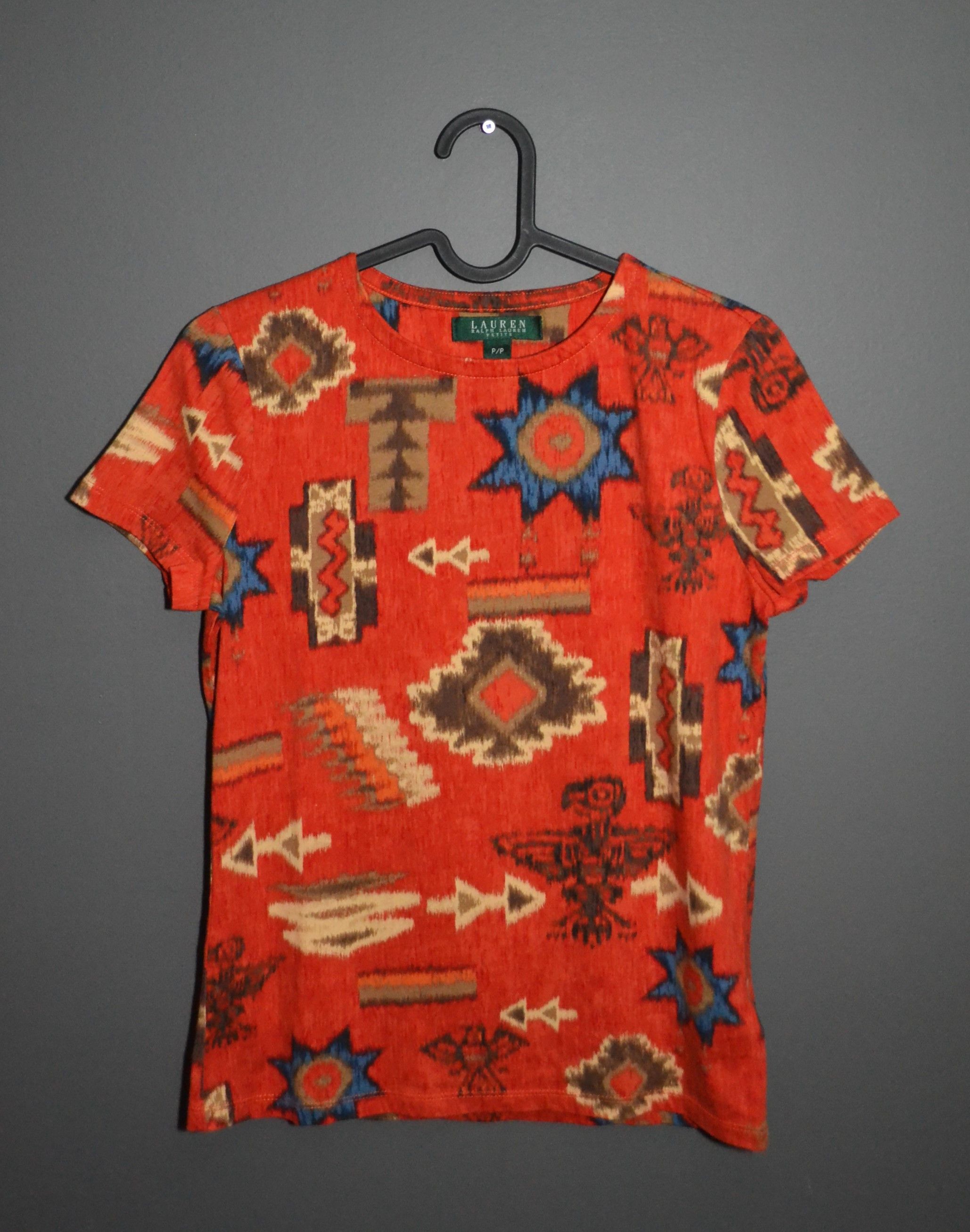 Lauren Lauren Ralph Lauren Navajo Aztec Print T Shirt Women S
