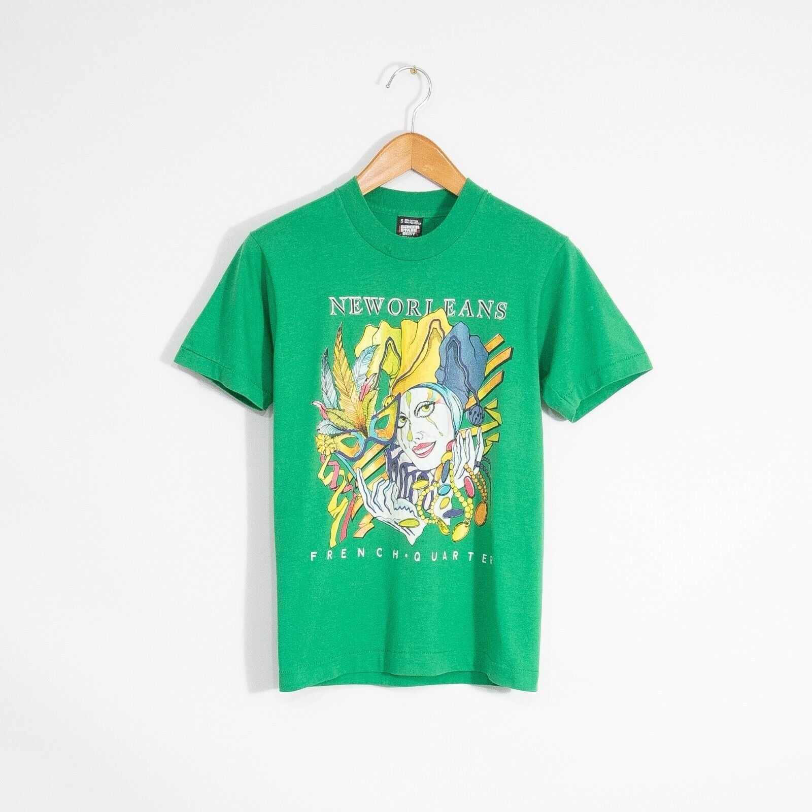 Vintage 90s New Orleans French Quarter Tee S Distressed Hoodie, Sweatshirt | FlexRushtees.com