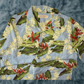 Vintage Island Republic Shirt Hawaiian Camp 100 Silk Short Sleeve Floral Tropical Sz Xl Mens