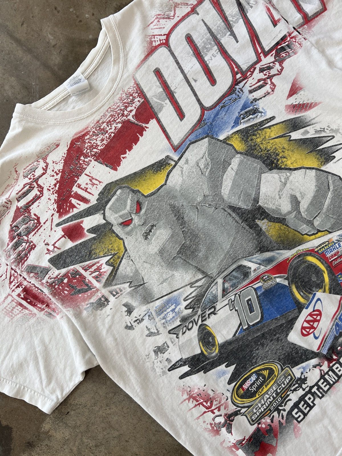 Vintage Nascar 2010 Aop Dover The Monster Mile Tee Sz Xxl Hoodie, Sweatshirt | FlexRushtees.com
