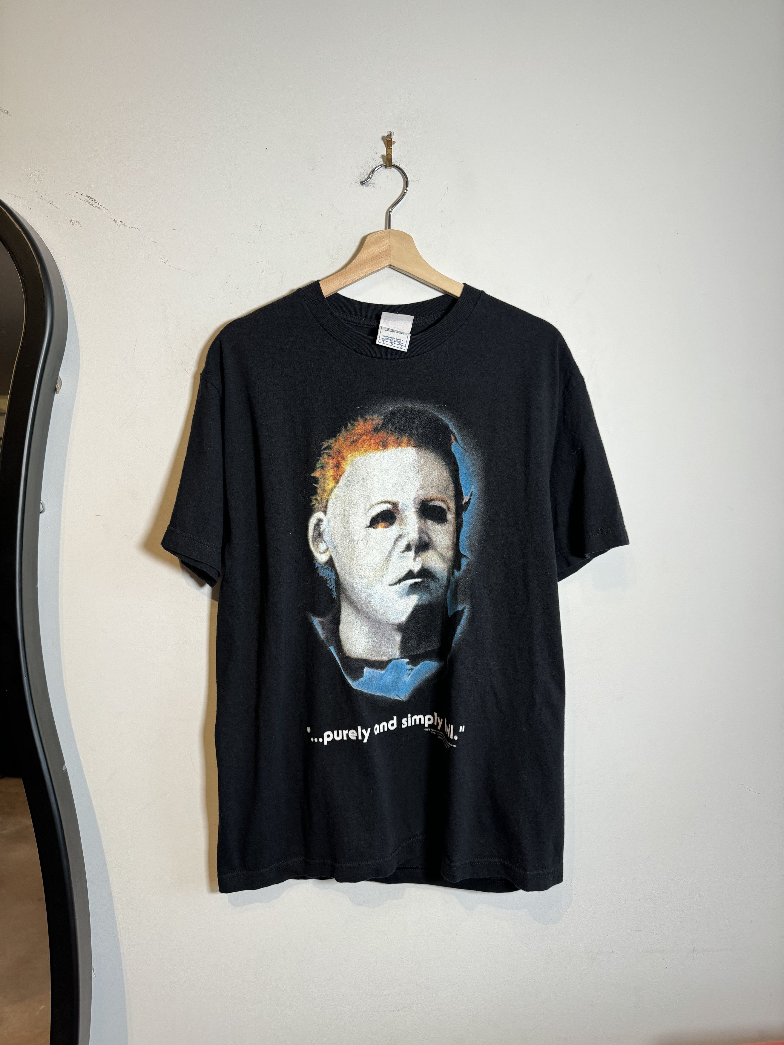 Vintage 90 00s Halloween Myers Movie Promo T Shirt Size L