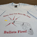 Other Vintage 90s Bullets First Gun Promo Tee Xl 911 Hoodie, Sweatshirt | FlexRushtees.com