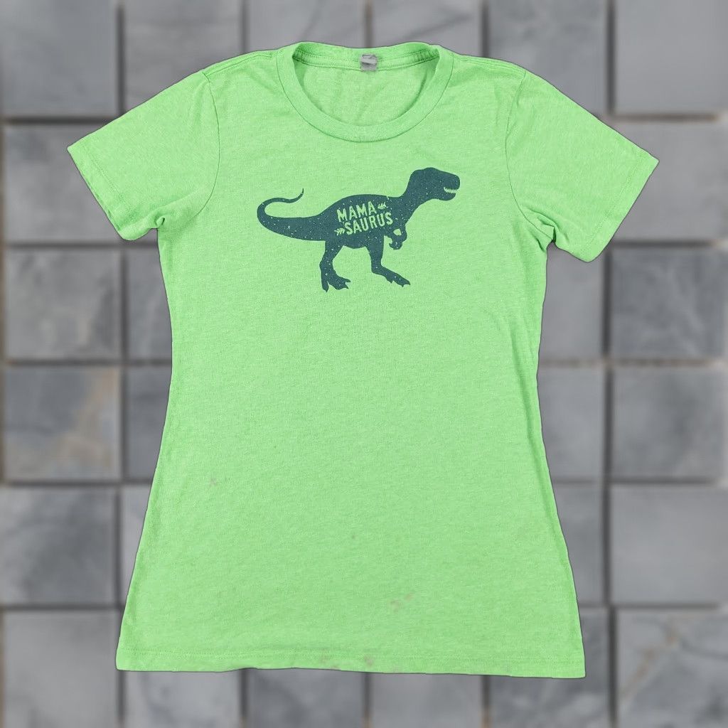 Level Next Level Shirt Girls Medium Green Mama Saurus Natural History Museum Graphic Tee Hoodie, Sweatshirt
