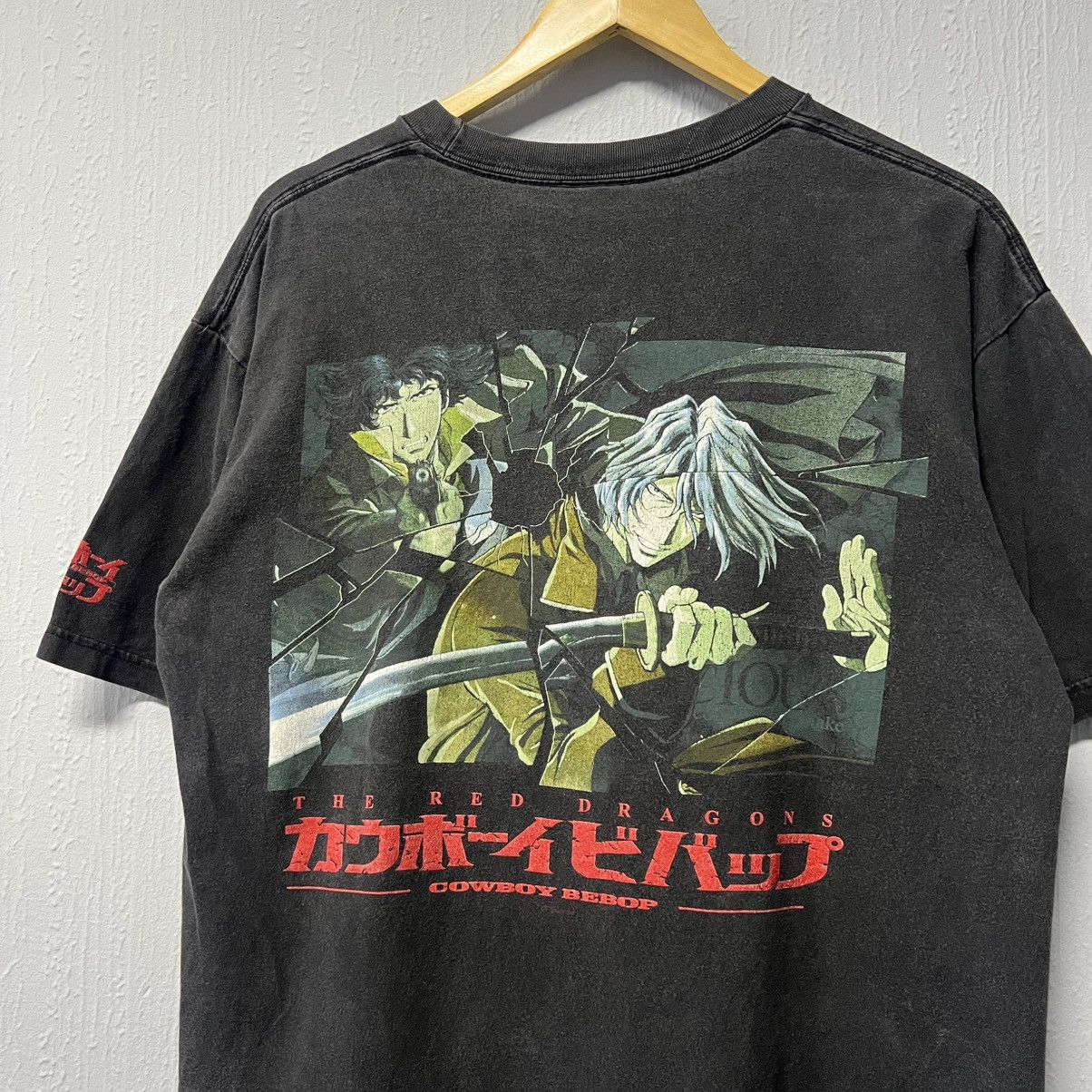 Odm X Vintage Cowboy Bebop 90 S Anima The Red Dragons Vintage Tee Hoodie, Sweatshirt | FlexRushtees.com