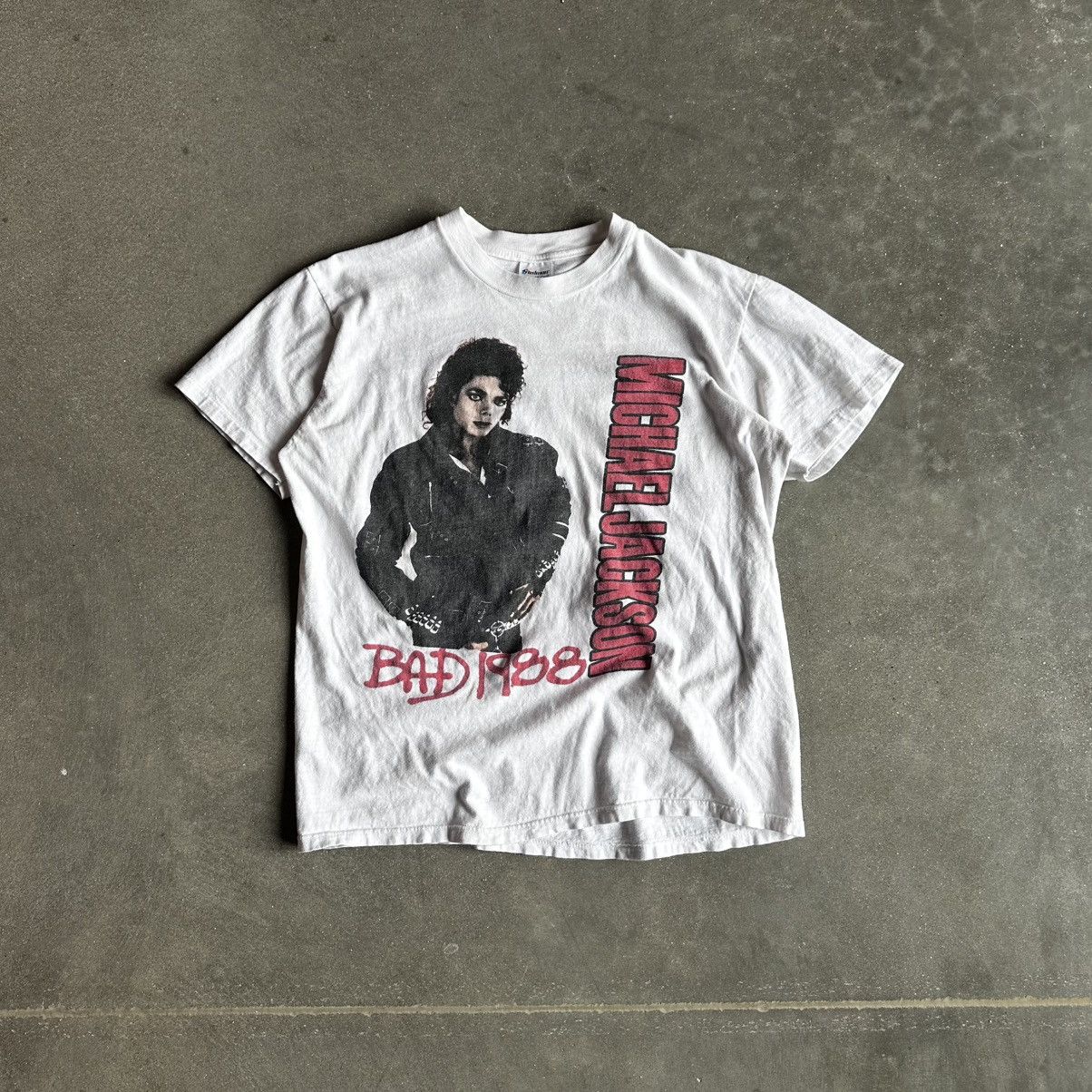 Vintage 1988 Michael Jackson Bad Promo Tee Hoodie, Sweatshirt | FlexRushtees.com