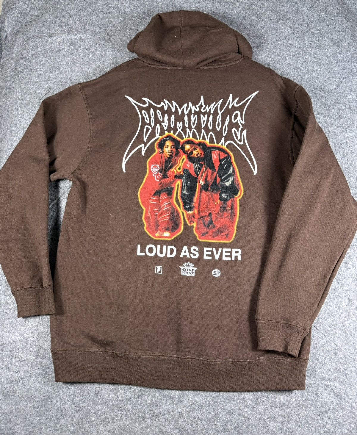 Outkast Loud As Ever Atliens Hoodie Brown Xl T-Shirts, Sweatshirt | FlexRushtees.com