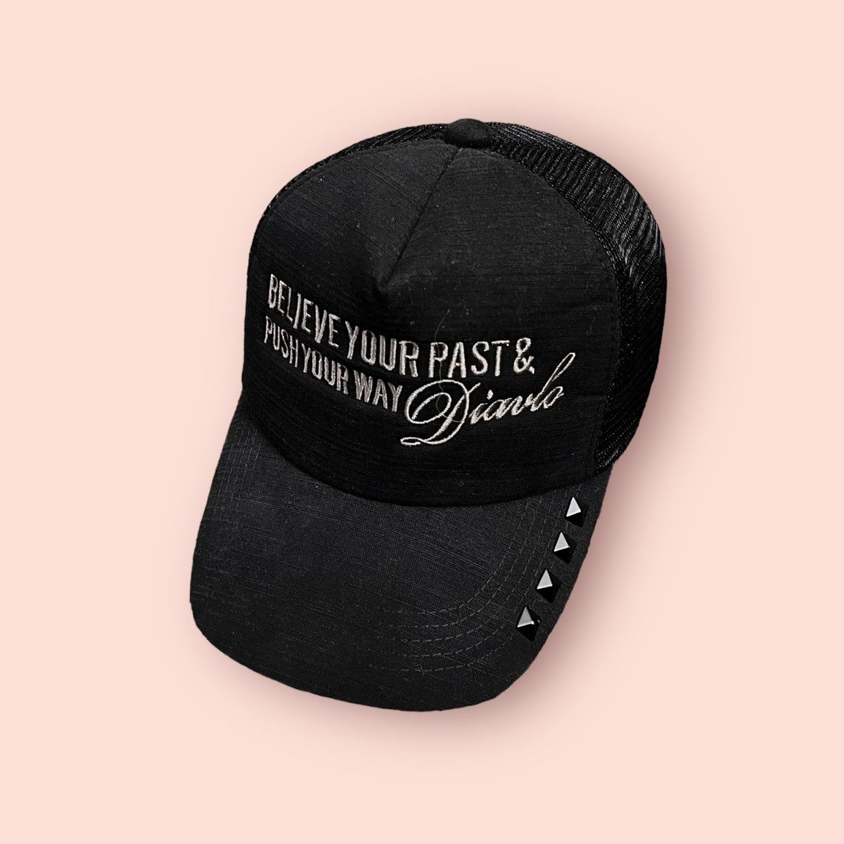 Vintage Diavlo Embroidered Script Trucker Snapback