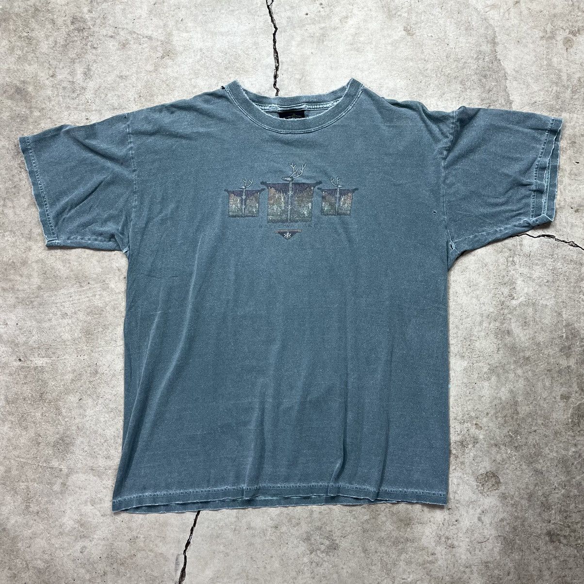 Vintage Thrashed Wallowa Lake Prairie Mountain T Shirt Large