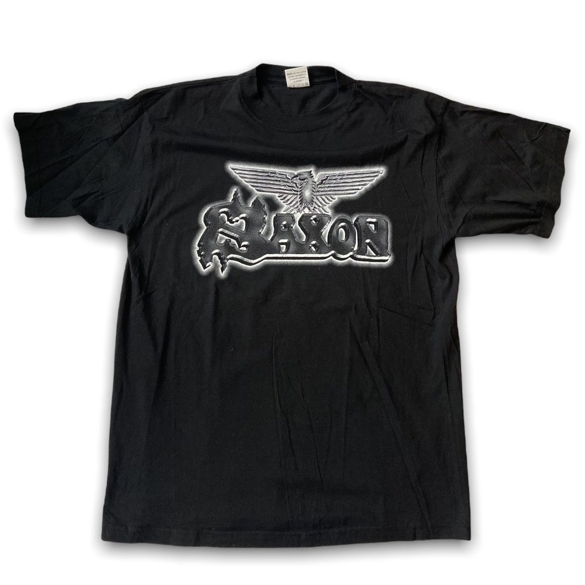 Vintage Saxon Shirt Killing Ground European Tour 2001 Hoodie, Sweatshirt | FlexRushtees.com