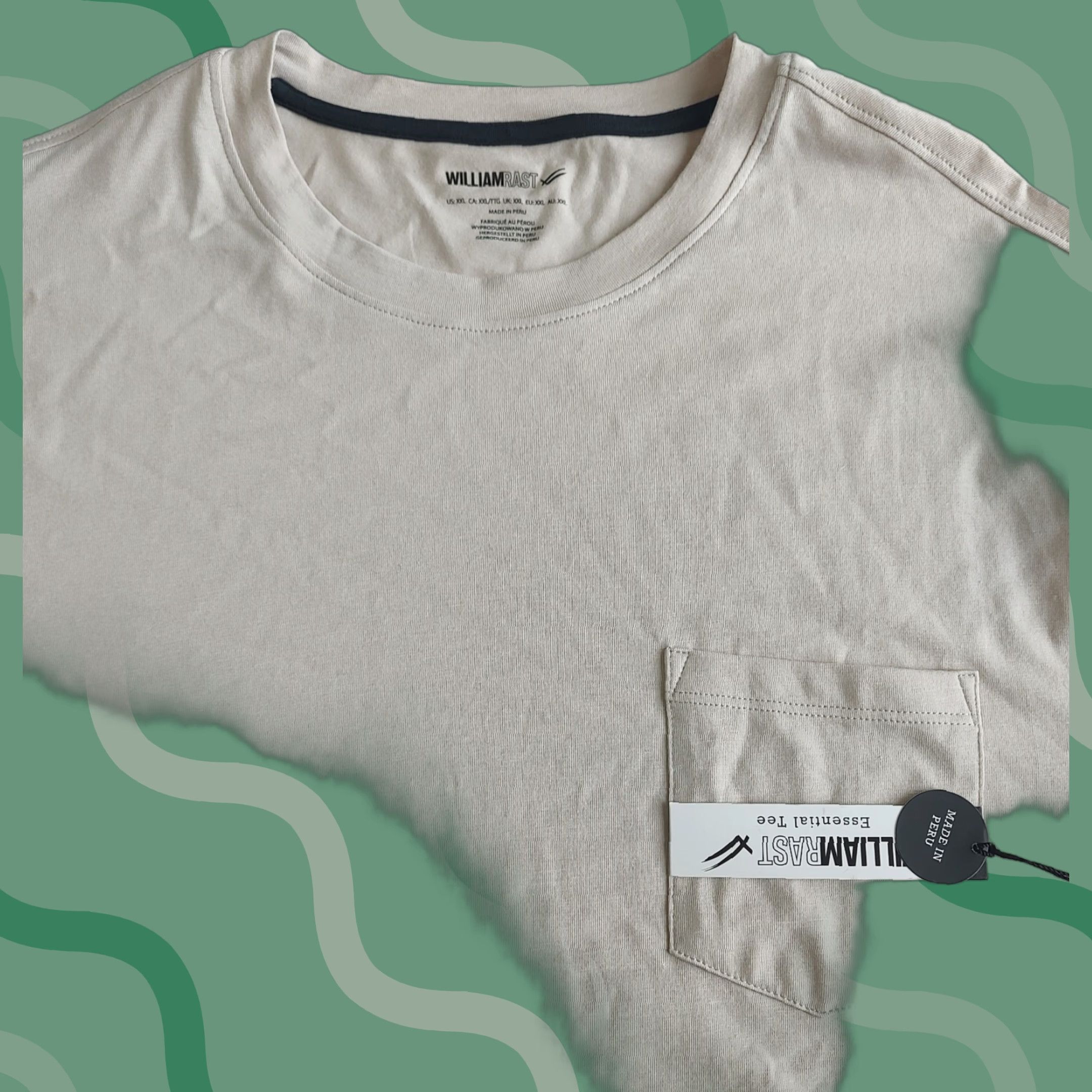Essentials William Rast Essential T Shirt Mens 2xl Beige Cotton Stretch Short Sleeve Hoodie, Sweatshirt | FlexRushtees.com