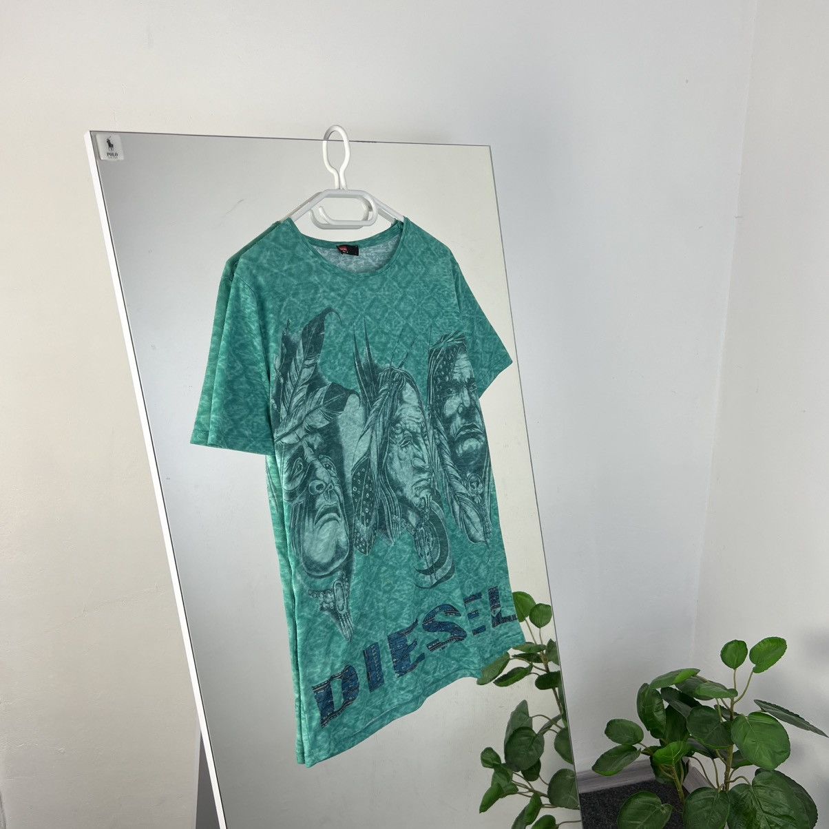 Vintage Diesel Big Logo Aztec Style T Shirt