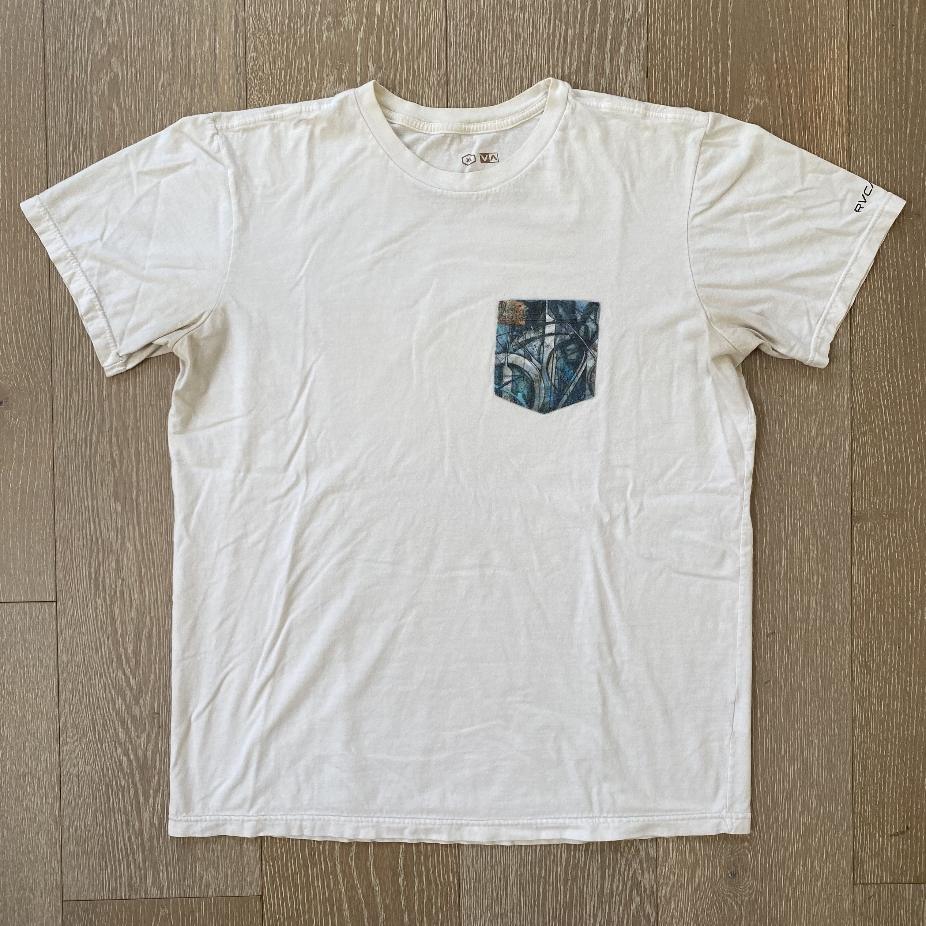 Vintage Rvca Artist Network Program Pocket Tee Hoodie, Sweatshirt | FlexRushtees.com