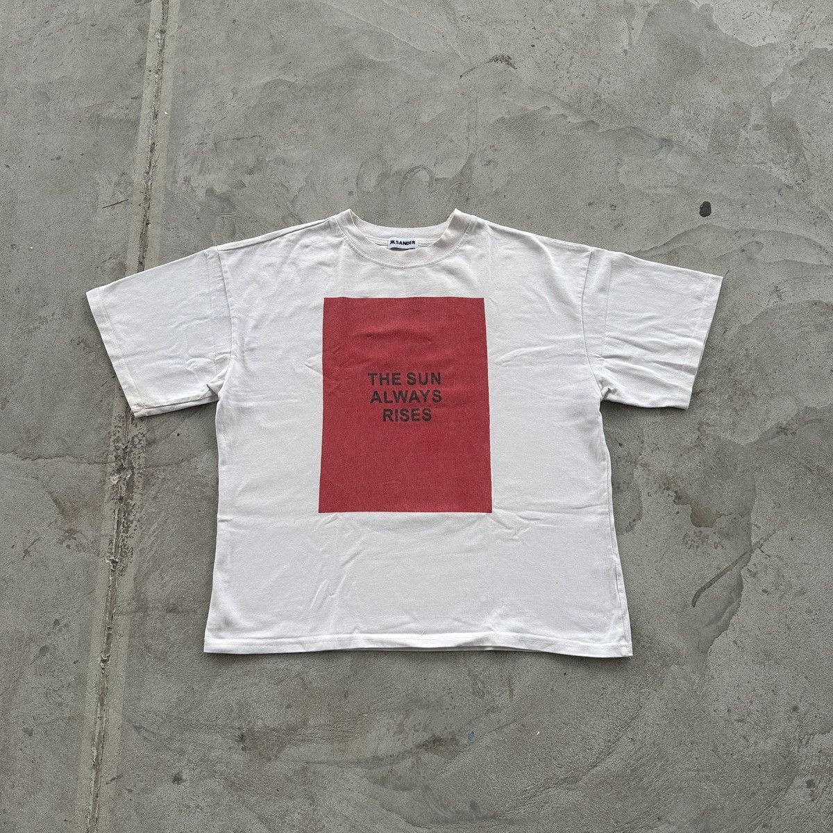 Sander Jil Sander Oversized T Shirt The Sun Always Rise White M Hoodie, Sweatshirt | FlexRushtees.com