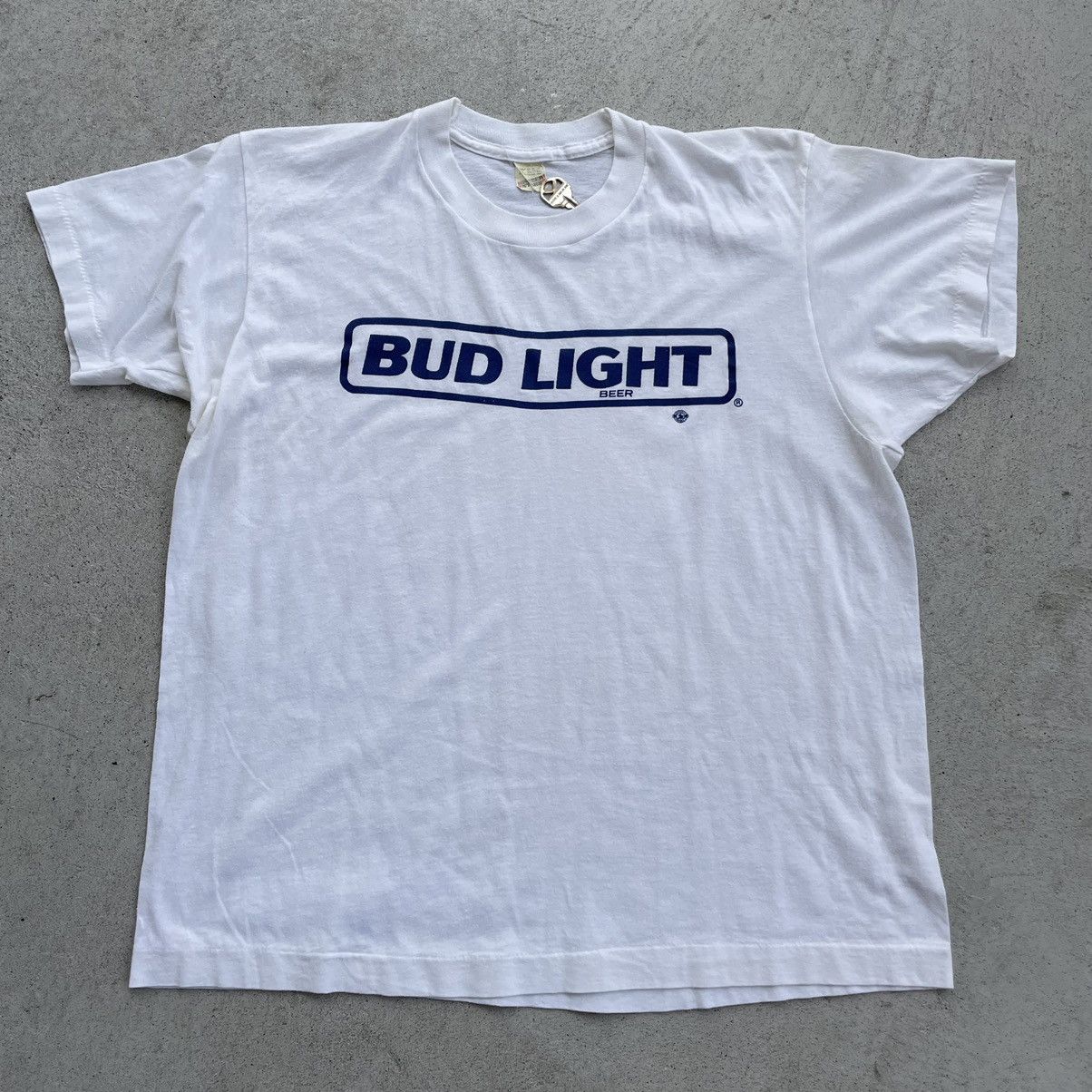 Vintage 80s Bud Light Beer Promo Tee Hoodie, Sweatshirt | FlexRushtees.com