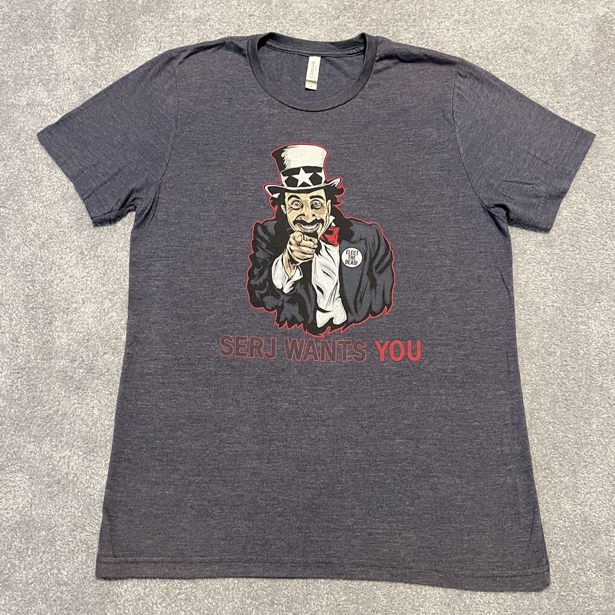 Vintage System Of A Down Serj Tankian Wants You Logo Band Tee Shirt Hoodie, Sweatshirt | FlexRushtees.com