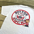 Vintage Boston Sucks Red Sox Ed Edd Eddy Parody Mlb T Shirt