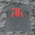 Paris Vintage Eleven Paris Men S 70 S Short Sleeve T Shirt Gray Xl Cotton Crew Neck 70s Mens