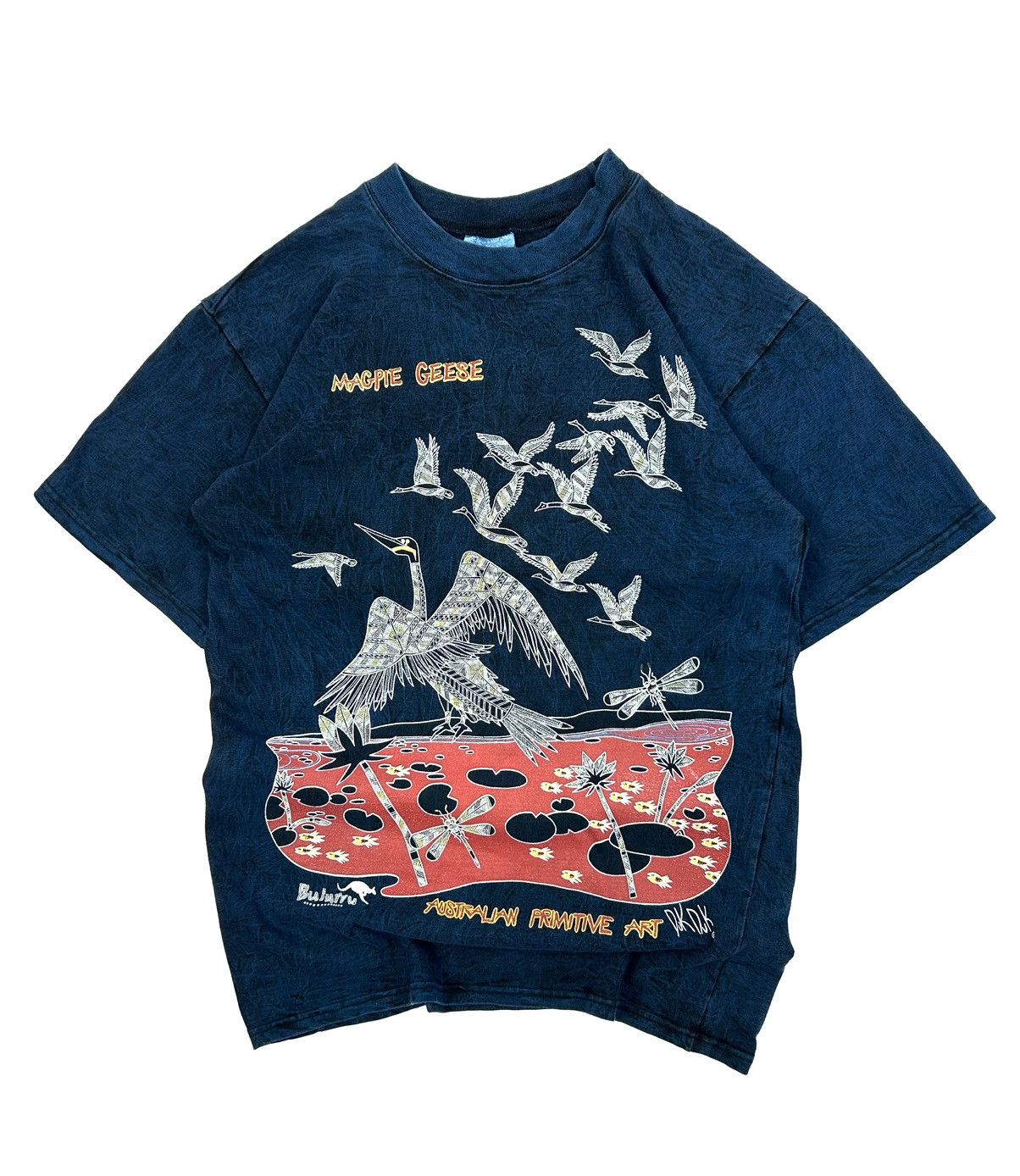 Man Made In Australia 90s Bulurru Designs Aboriginal Art Tee Made In Australia Hoodie, Sweatshirt | FlexRushtees.com