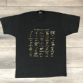 Vintage Screen Stars Best Vintage Hieroglyphic Alphabet Tshirt Black