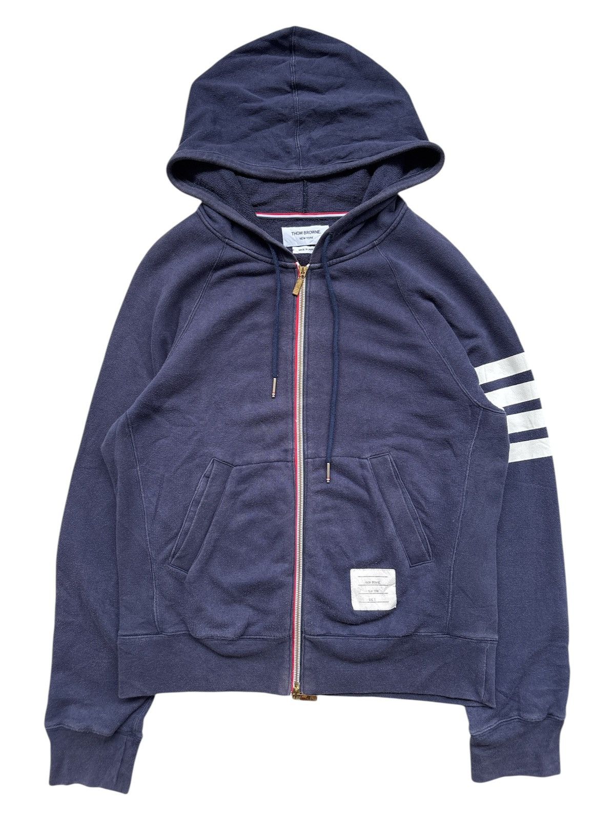 Thom Browne Classic 4 Bar Zip Hoodie T-Shirts, Sweatshirt | FlexRushtees.com