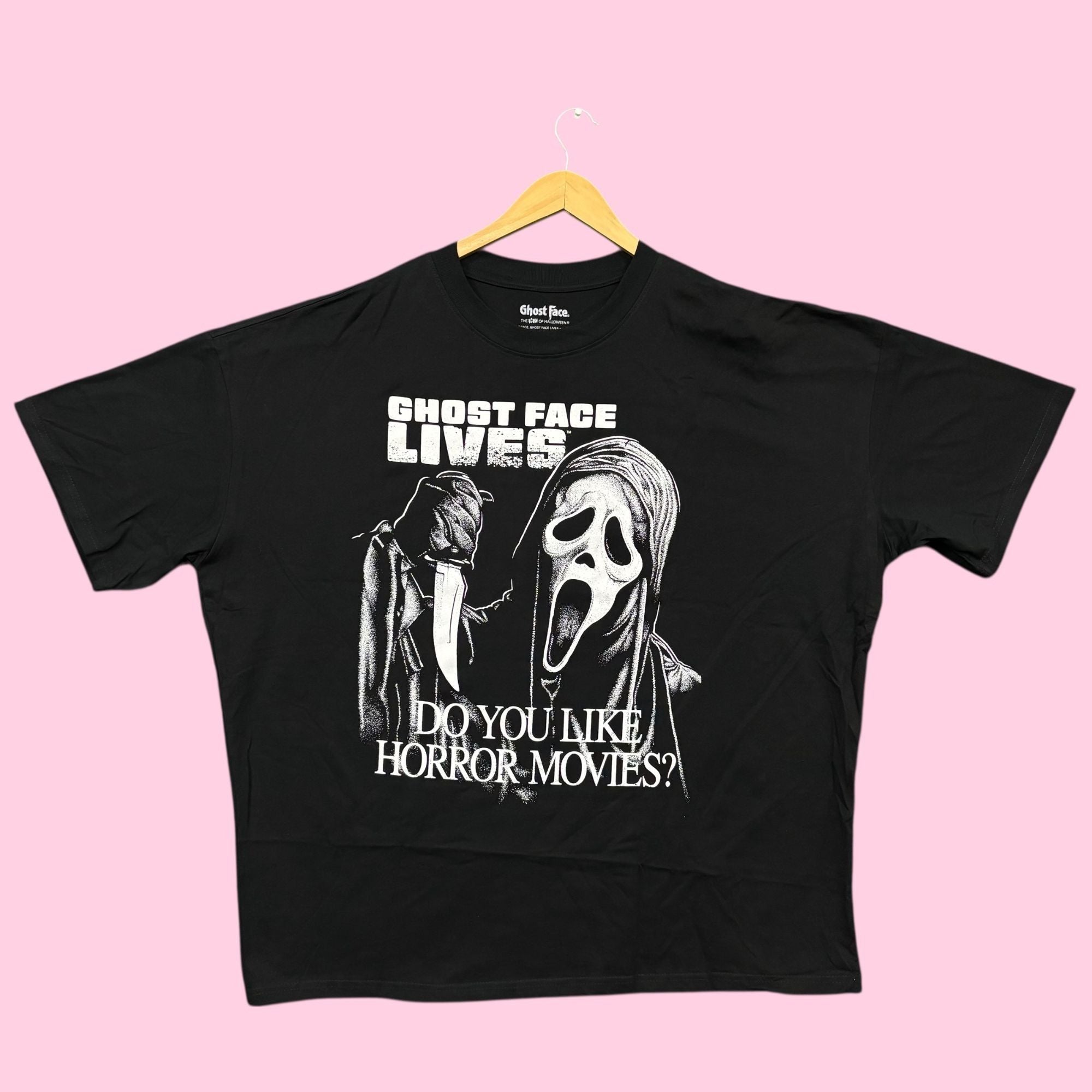 Universal Studios Scream Ghostface Lives Horror Oversized Tee Xxl Hoodie, Sweatshirt | FlexRushtees.com