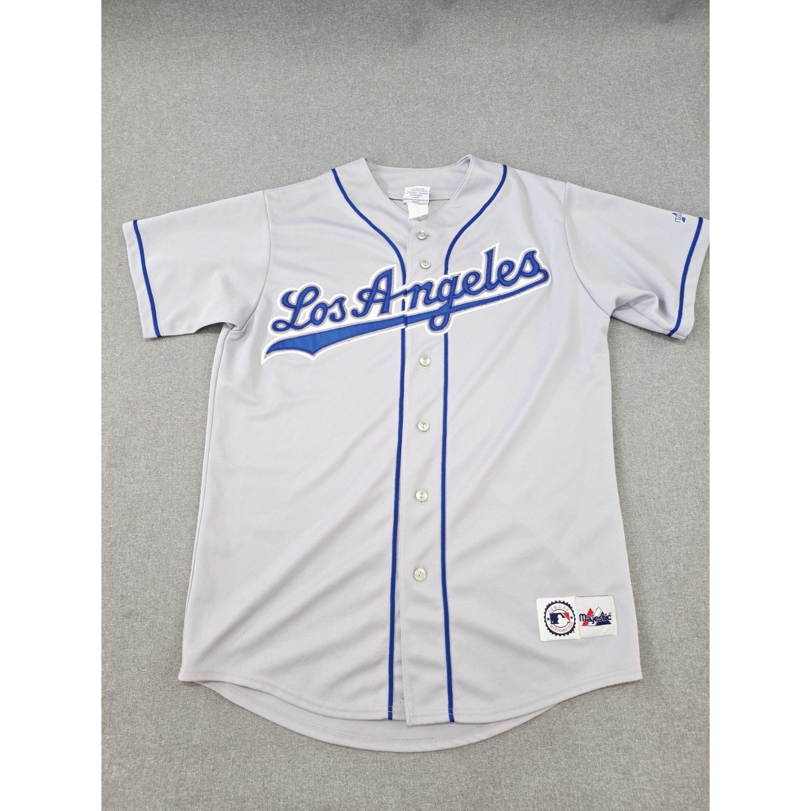 Majestic Los Angeles Dodgers Jersey Gray Away Mlb Large
