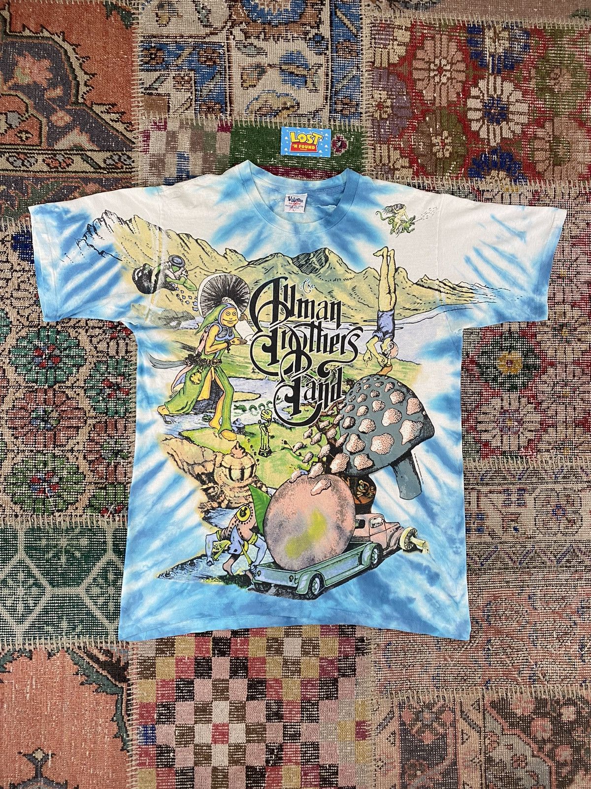 1997 Vintage Allman Brothers Band Trippy Mushroom Tour Tee