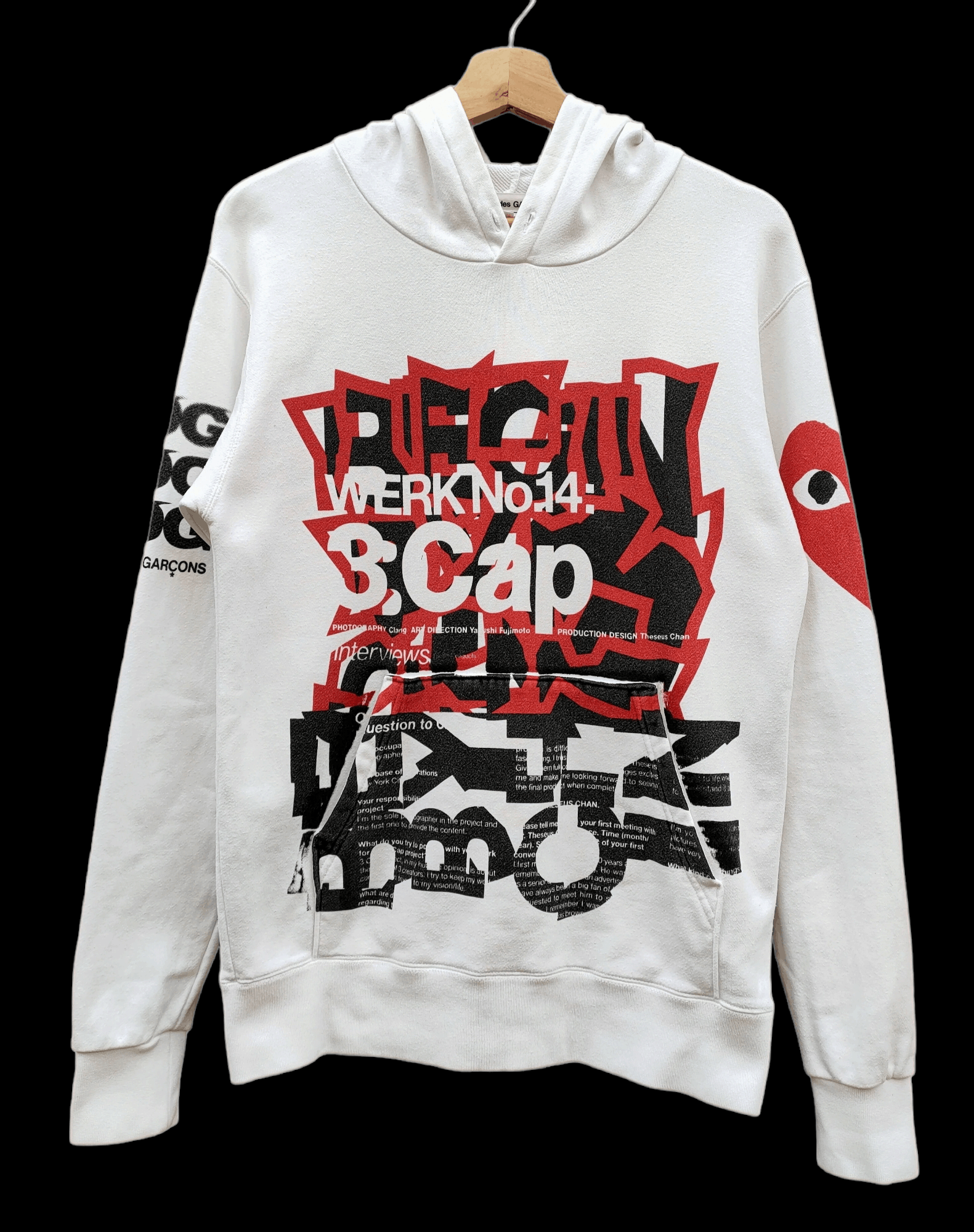 Comme Des Garcons Rare Cdg Play Printed Hoodie