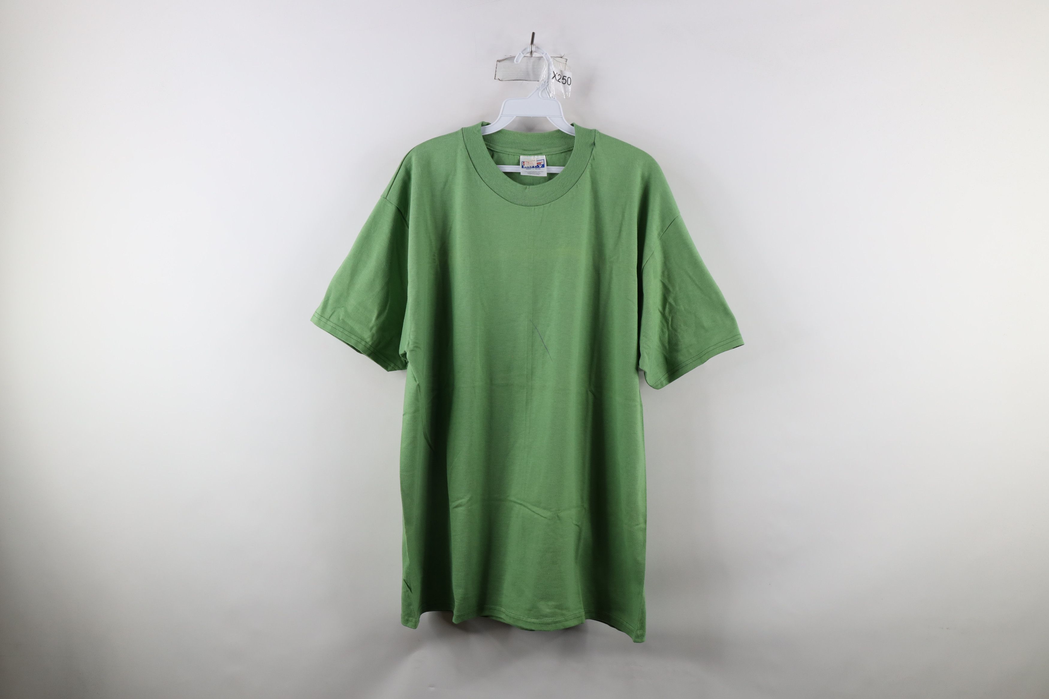 Vintage 90s Hanes Beefy Short Sleeve T Shirt Green Cotton