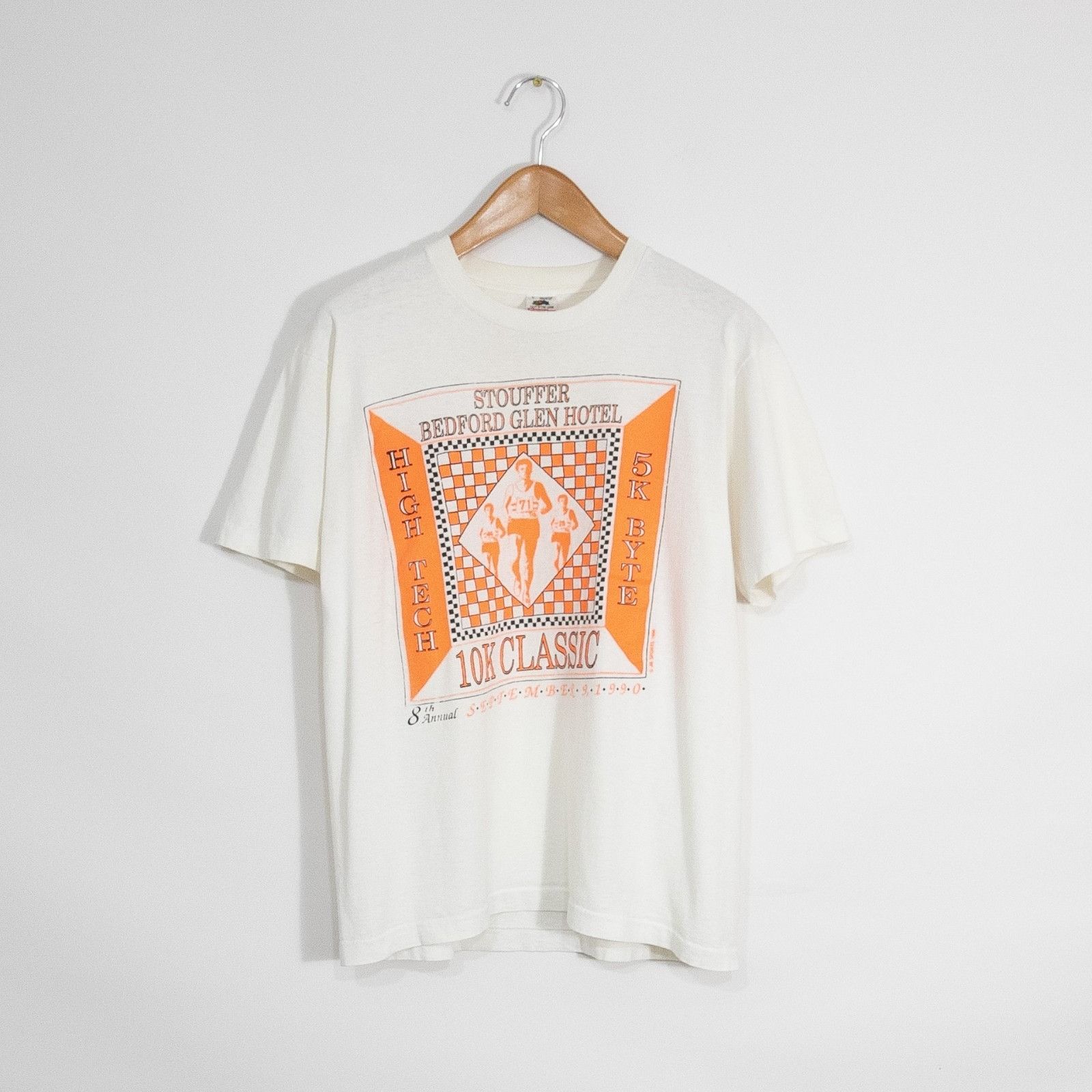 Vintage 90s Stouffers Bedford Glen Hotel Running Tee Large Hoodie, Sweatshirt | FlexRushtees.com