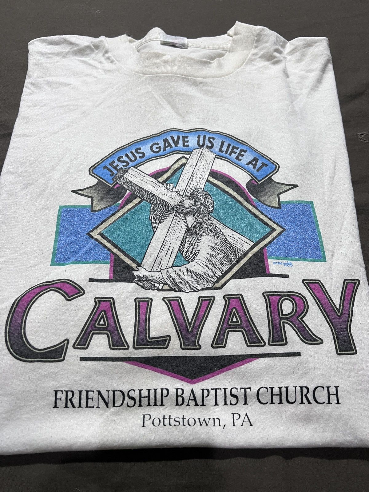 Vintage 90s Jesus God Holy Bible Promo Tee 3xl Oversized Hoodie, Sweatshirt | FlexRushtees.com