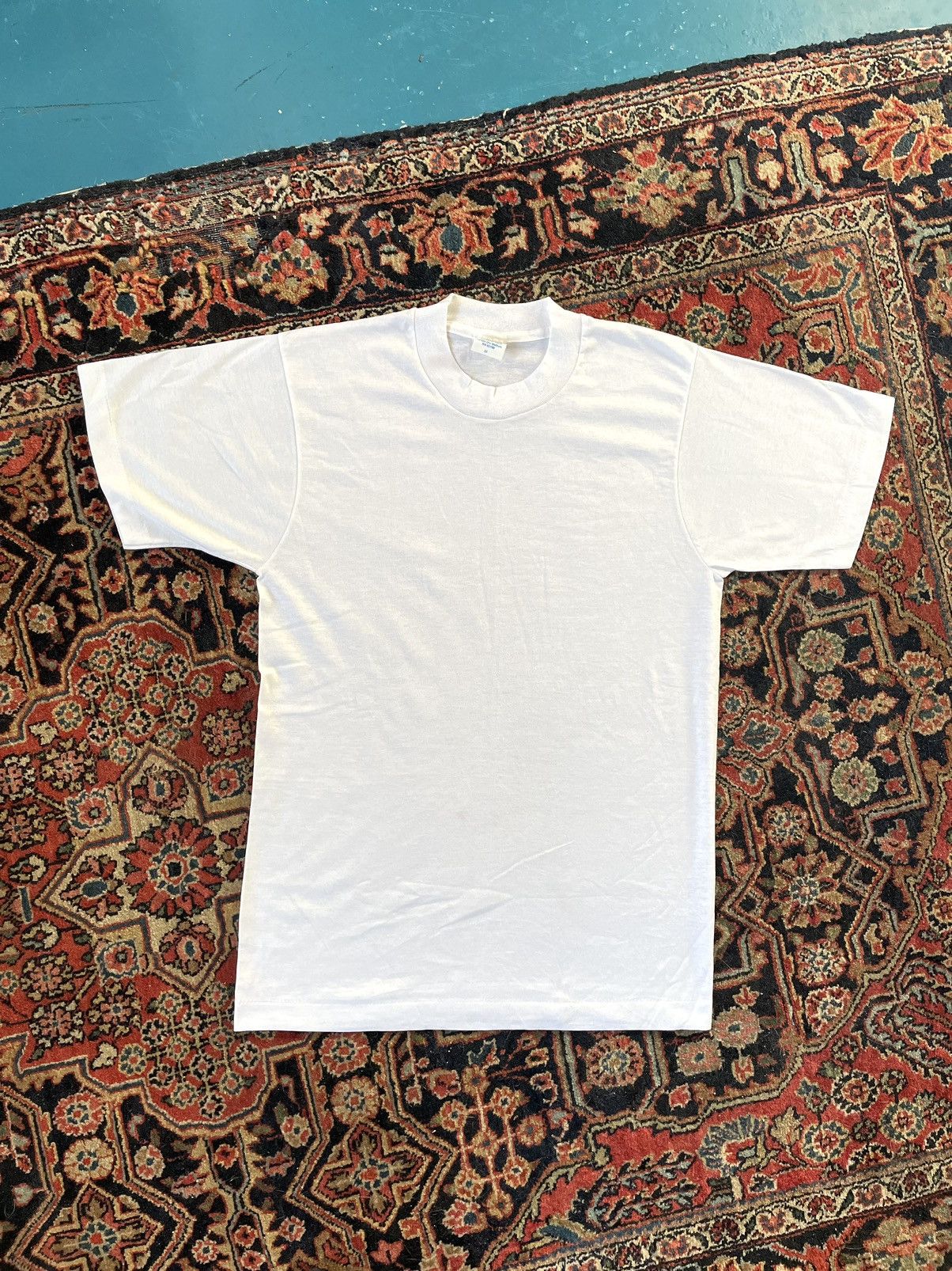 Vintage Deadstock 70s Blank White Tee Super Thin Hoodie, Sweatshirt | FlexRushtees.com