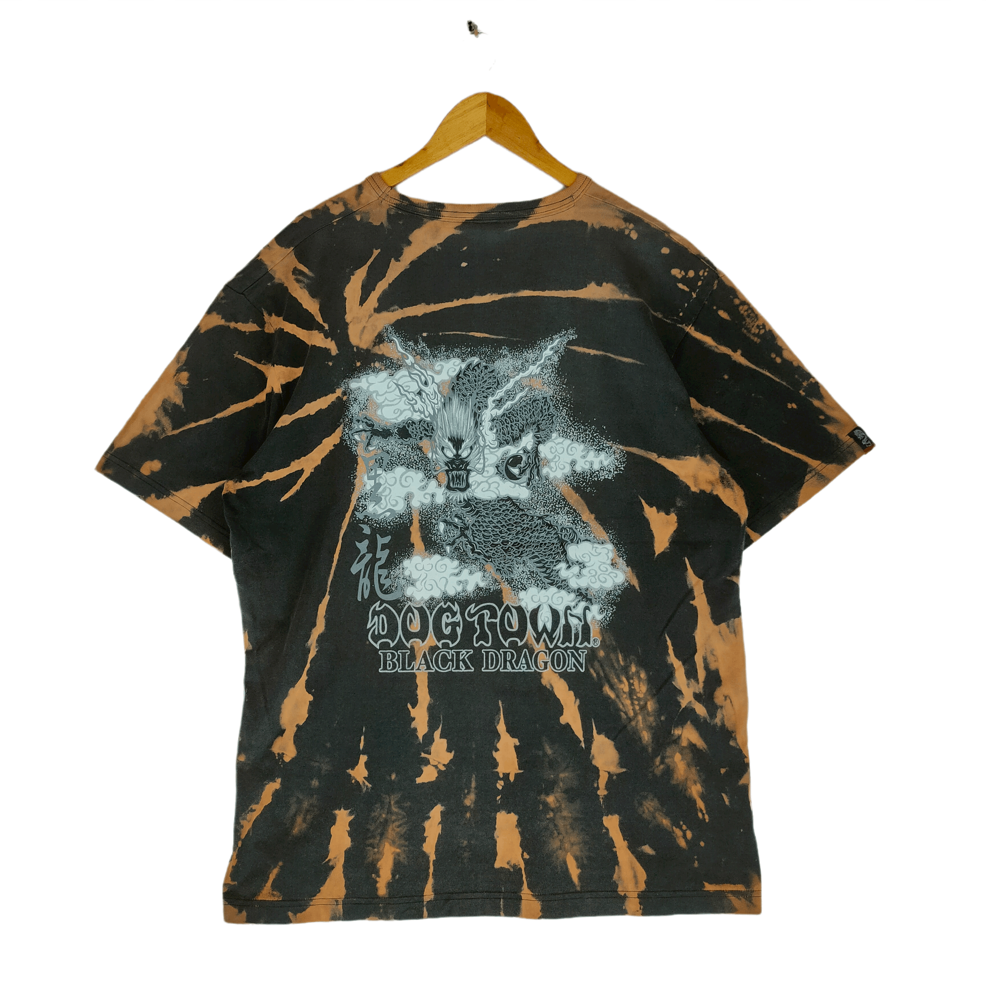 Dogtown Black Dragon Bleach Wash Backhit Shirt Hoodie, Sweatshirt | FlexRushtees.com