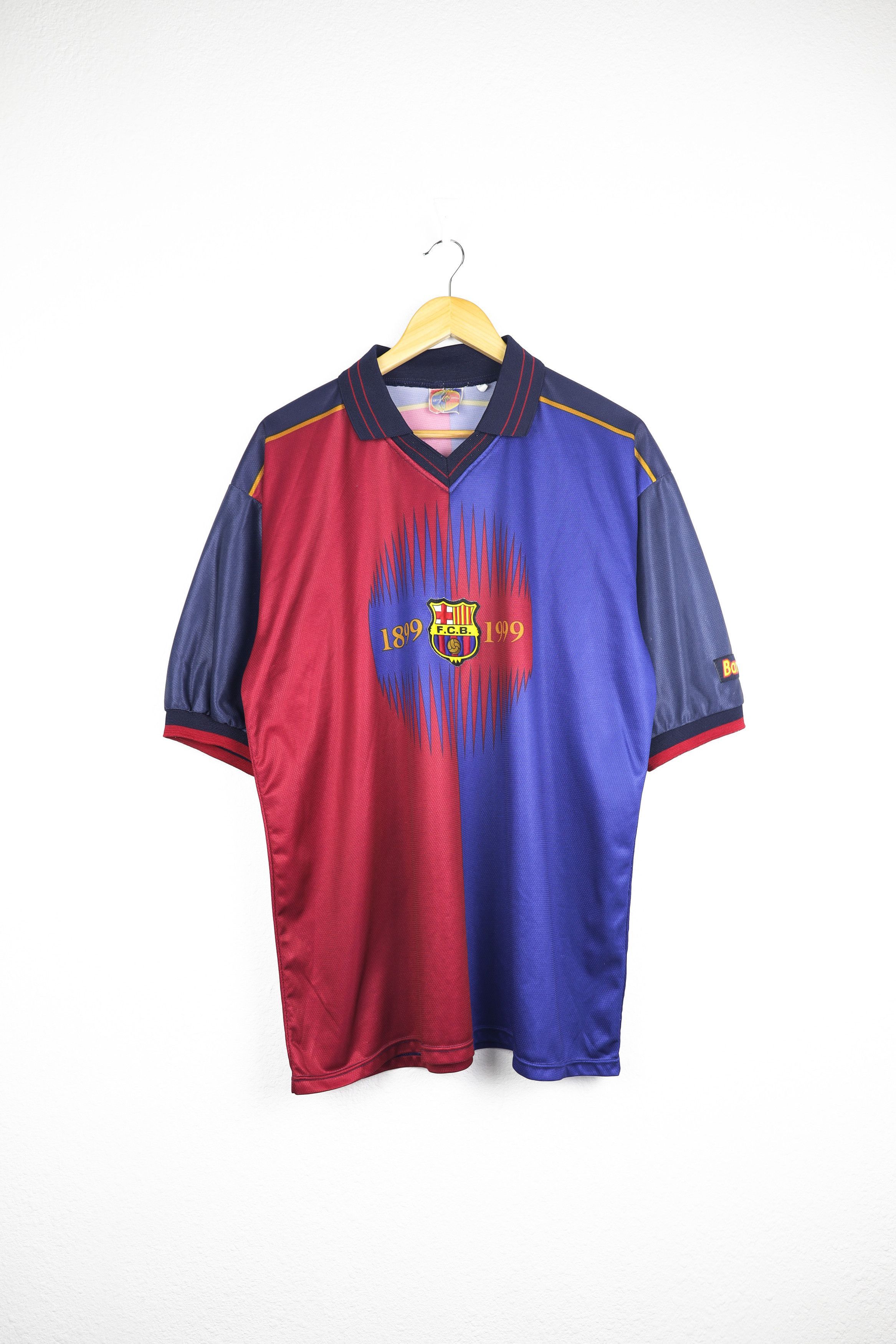 Vintage F C Barcelona Rivaldo 1999 Soccer Jersey T Shirt
