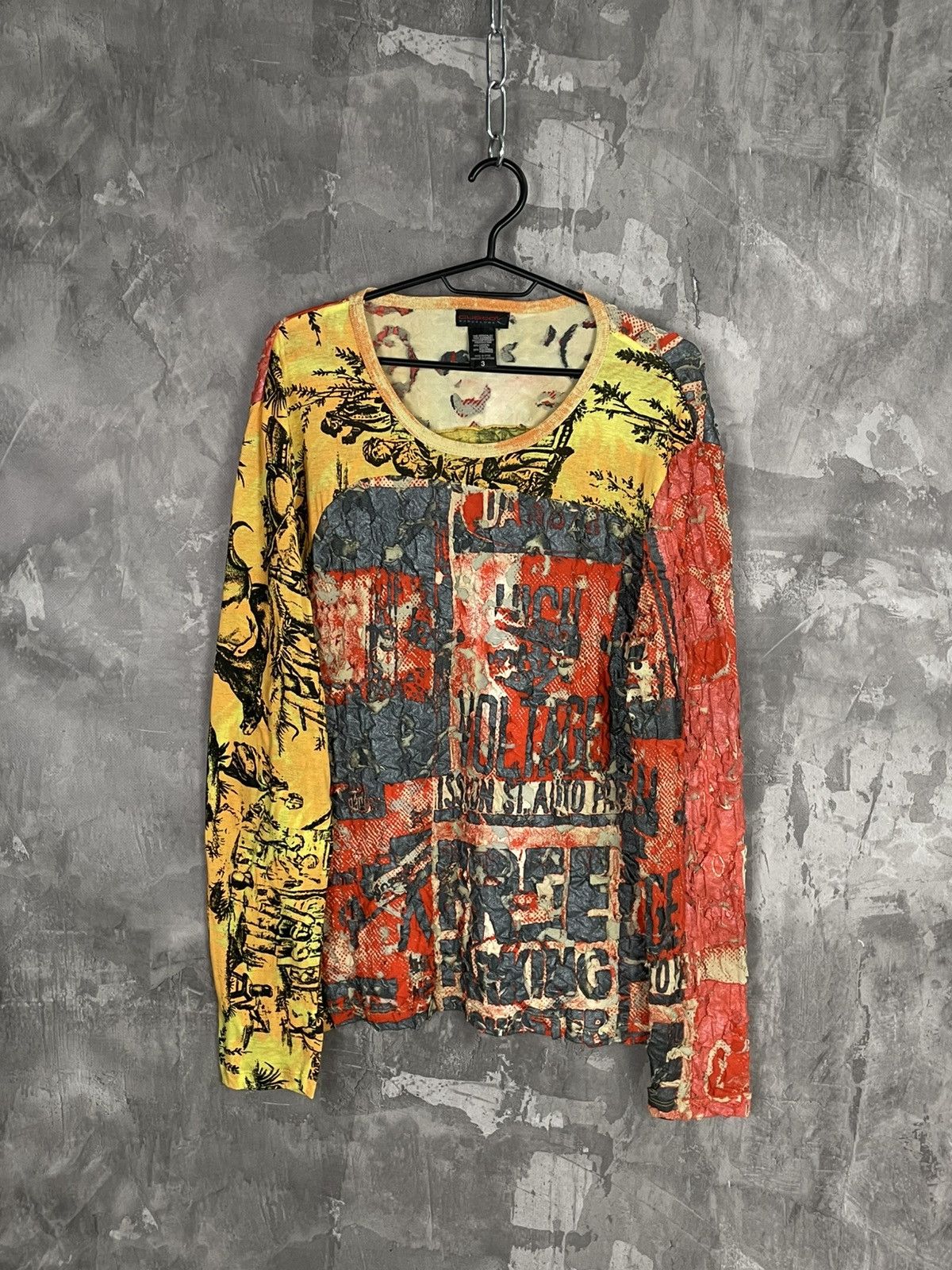 Vintage Y2k Custo Barcelona Longsleeve Printed Top