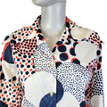 Sears Vintage 70s Blouse Shirt Women Medium Geometric Patrio