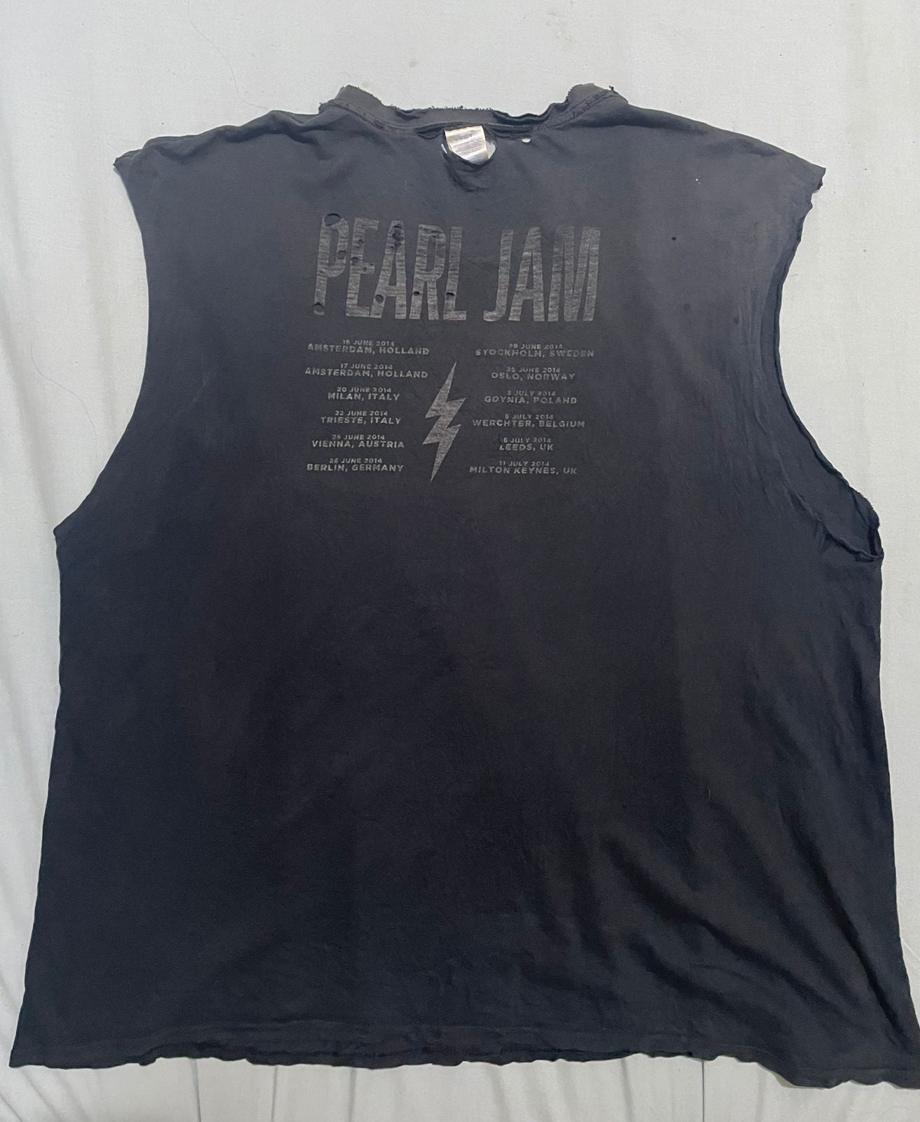 Band Tees Pearl Jam Tour Distressed Sleeveless Tee Xl Hoodie, Sweatshirt | FlexRushtees.com