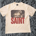 Vintage Saint Of Michael T Shirt Adult Medium White Graphic Astronaut Streetwear Freedom Project Men