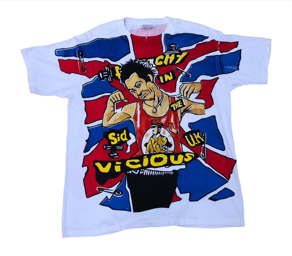 Rap Tees Vintage Y2k Sid Vicious Sex Pistols Bootleg T Shirt Hoodie, Sweatshirt | FlexRushtees.com