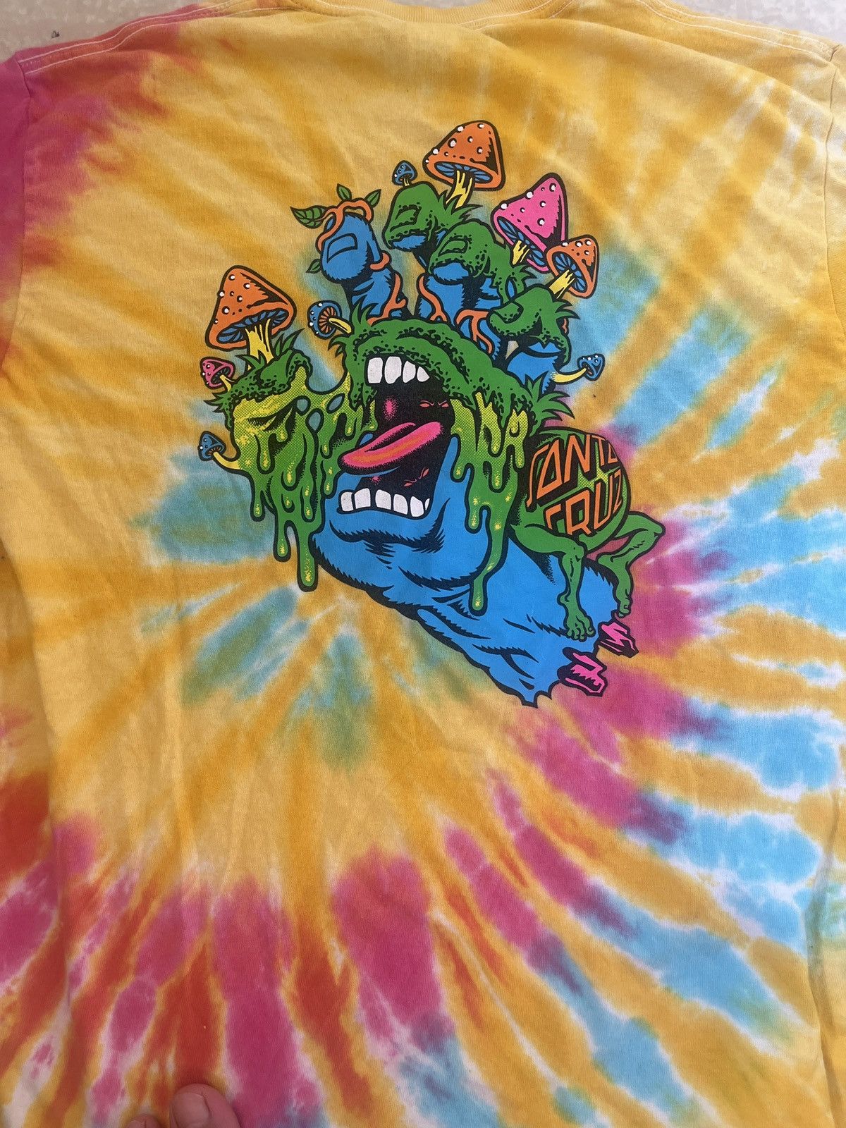 Santa Cruz Skateboards Tye Dye Trippy Santa Cruz Psychedelic T Shirt